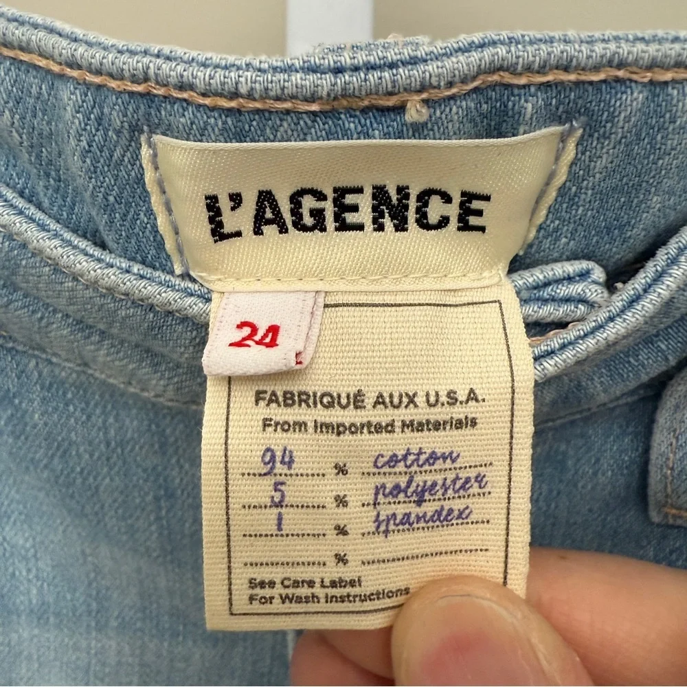 L'AGENCE Sera High Waist Flare Leg Jeans in Cabrini Size 24 Brand new